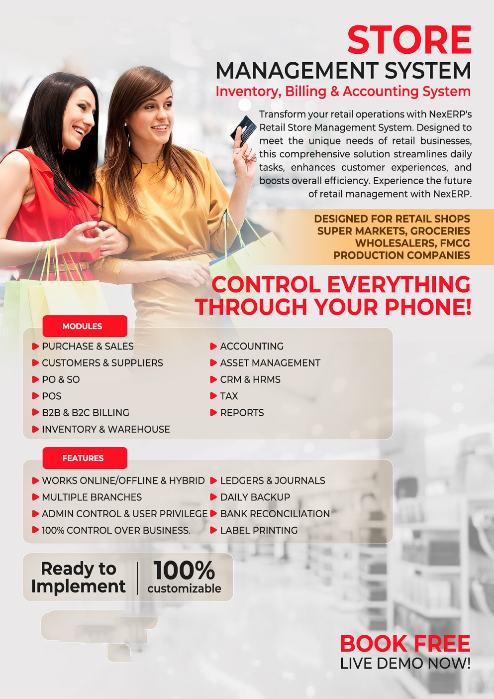 Custom ERP for Shops